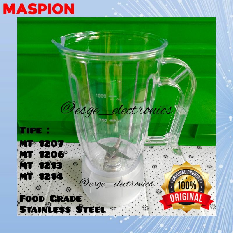 Jual Original Gelas Jus Blender Maspion Mt 1206 Mt 1207 Gelas Pisau Blender Tabung Besar Blender 6481