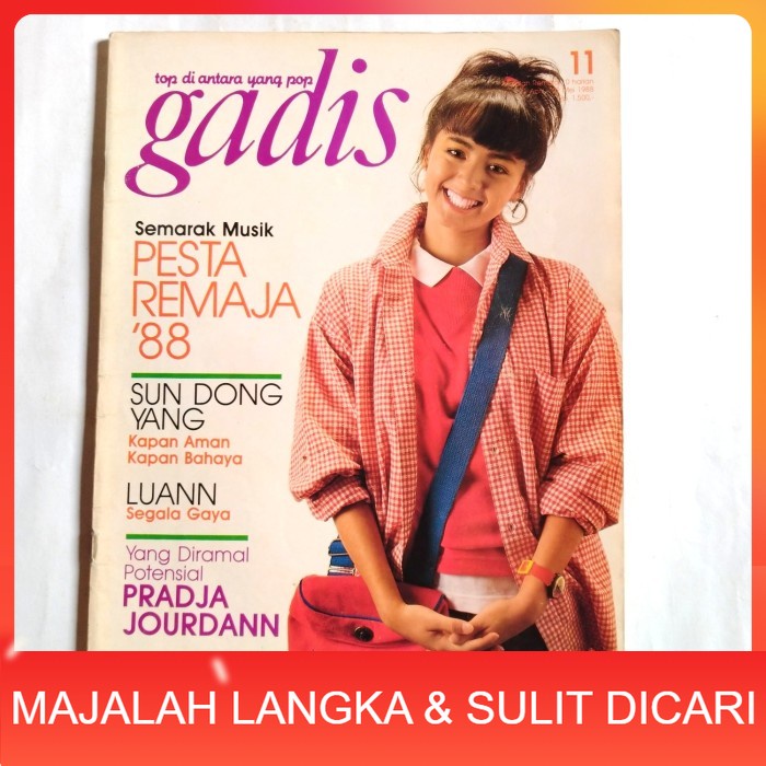 Jual Majalah Gadis No 11 Apr 1988 Cover Monika Gunawanova Langka
