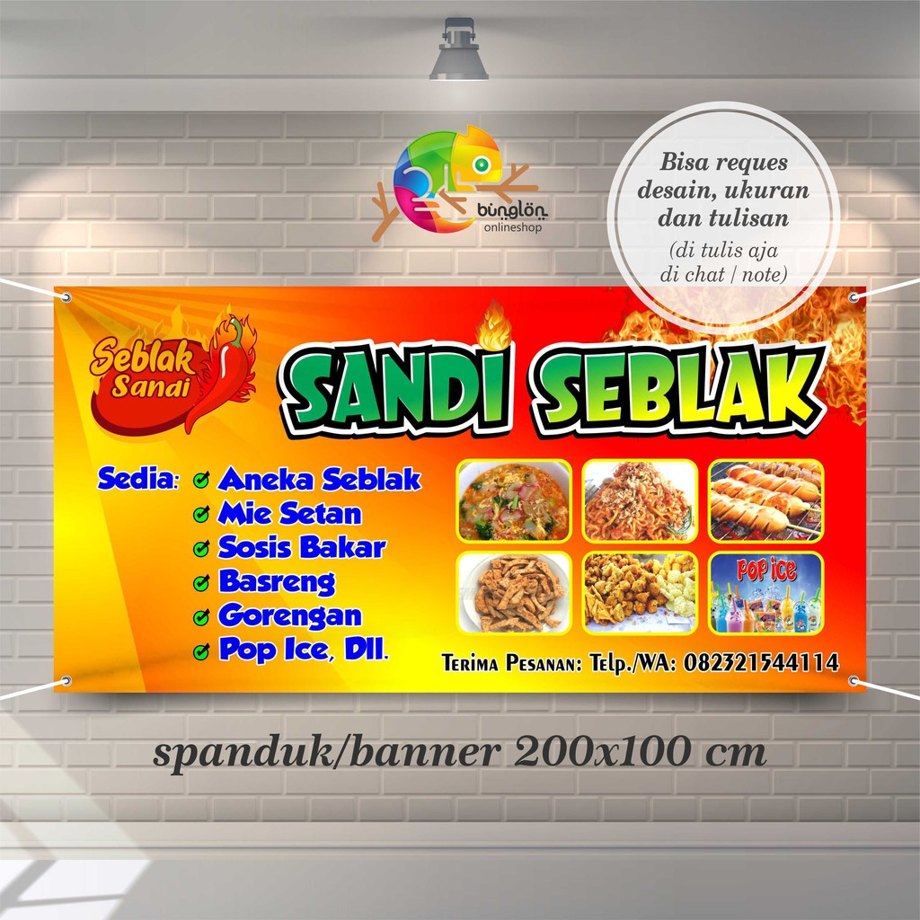 Jual Spanduk, Banner Jajanan Seblak, Sosis, Mie Setan | Shopee Indonesia