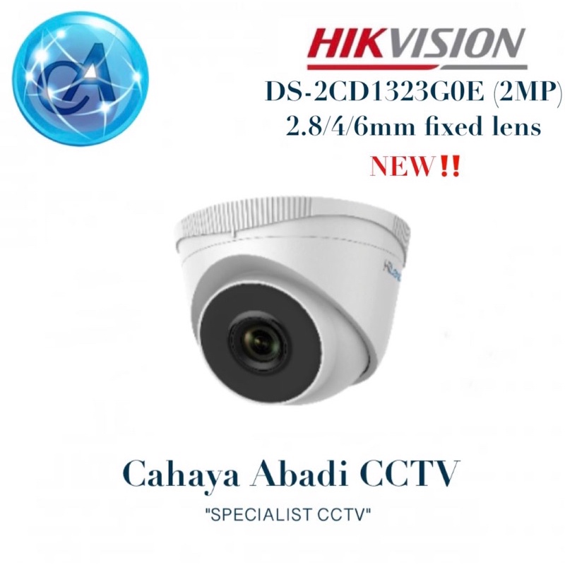 Jual Hikvision DS2CD1323G0EI 2MP Indoor Turret IP Camera Shopee