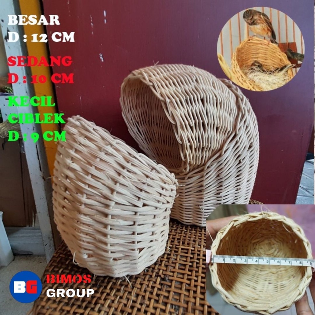 Jual SARANG BURUNG GOWOK TEMPAT BERTELUR HALUS ANYAMAN ROTAN BAMBU ...