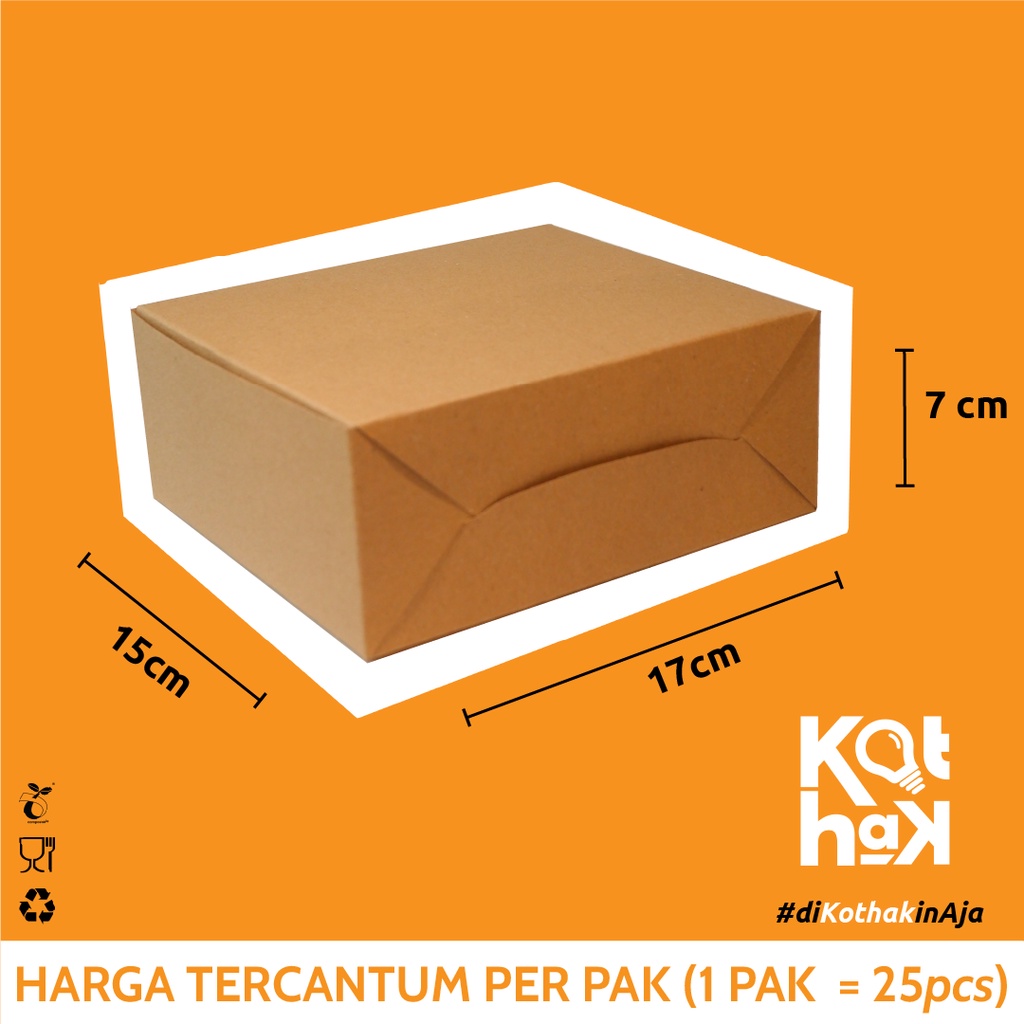 Jual Paper Food Box / Box Cemilan 15 x 17 x 5 Untuk Makanan ukuran ...