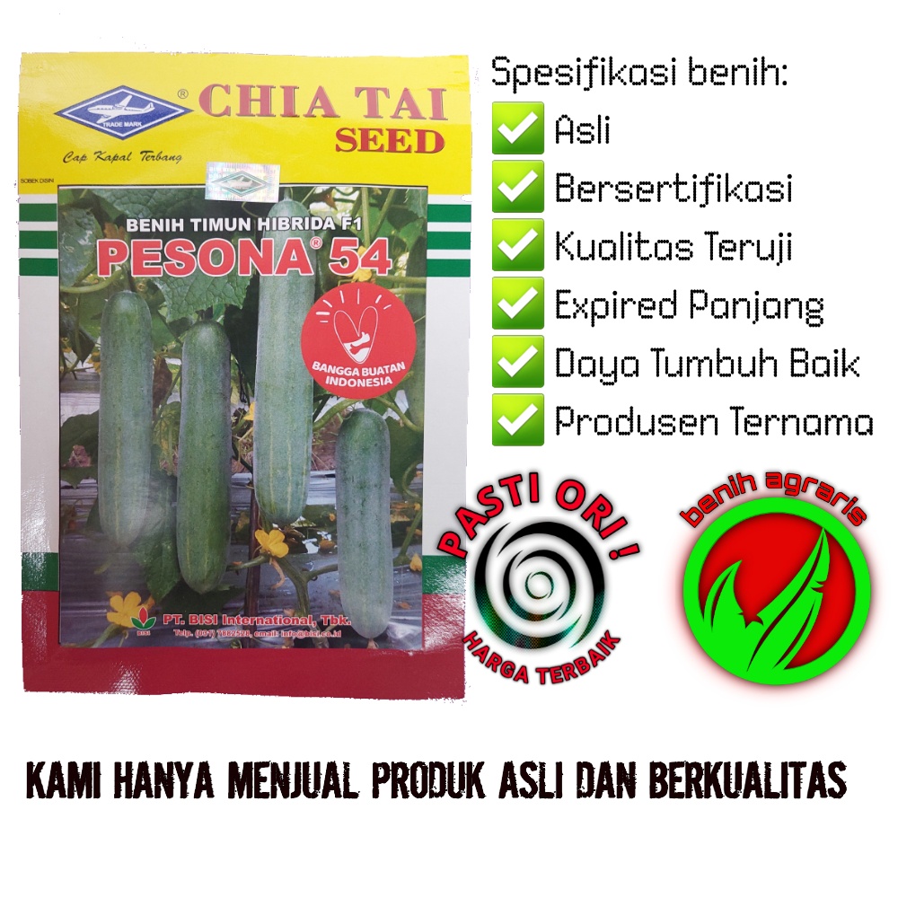 Jual Benih Timun Pesona 54 20 Gr Cap Kapal Terbang Shopee Indonesia 