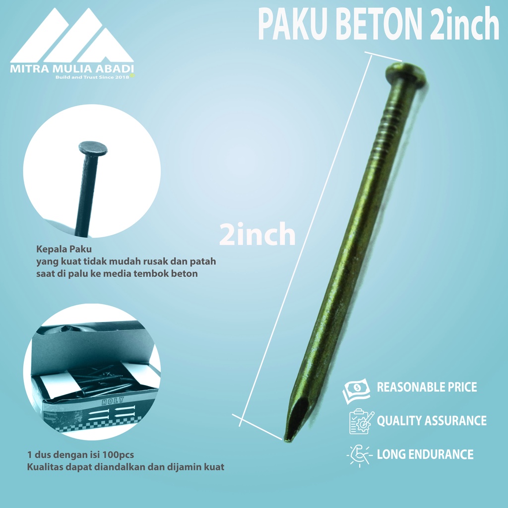 Jual Paku Beton Kuning 2inch /5cm per 10pcs | Shopee Indonesia