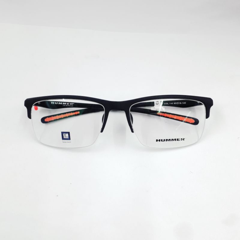 Jual Kacamata Hummer Male's Half Frame H.767 Col.1-6(Black) | Shopee ...