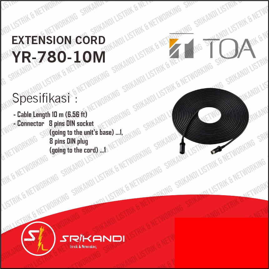 Jual Kabel Mik TOA YR-780-10M Extension Cord | Shopee Indonesia
