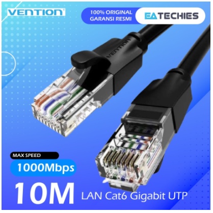 Jual [10M] Vention Kabel LAN Cat6 10 Meter UTP Gigabit 1Gbps Cat 6 ...