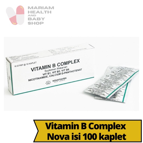 Jual Vitamin B Complex Nova Isi 100 Kaplet Suplemen Kesehatan Vitamin B Shopee Indonesia