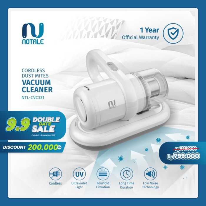 Jual Notale Uv Vacuum Cleaner Cordless Wireless Anti Tungau Portable Vacuum Shopee Indonesia