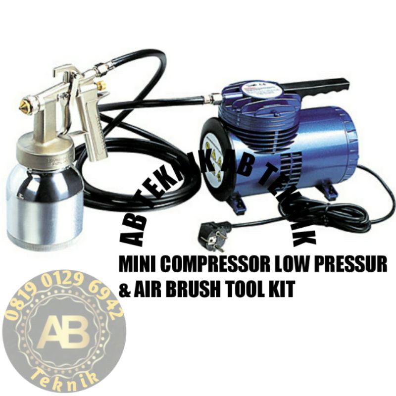 Jual Mesin Kompresor Mini 1 Set AIR COMPRESSOR LOW PRESSURE SPRAY GUN ...