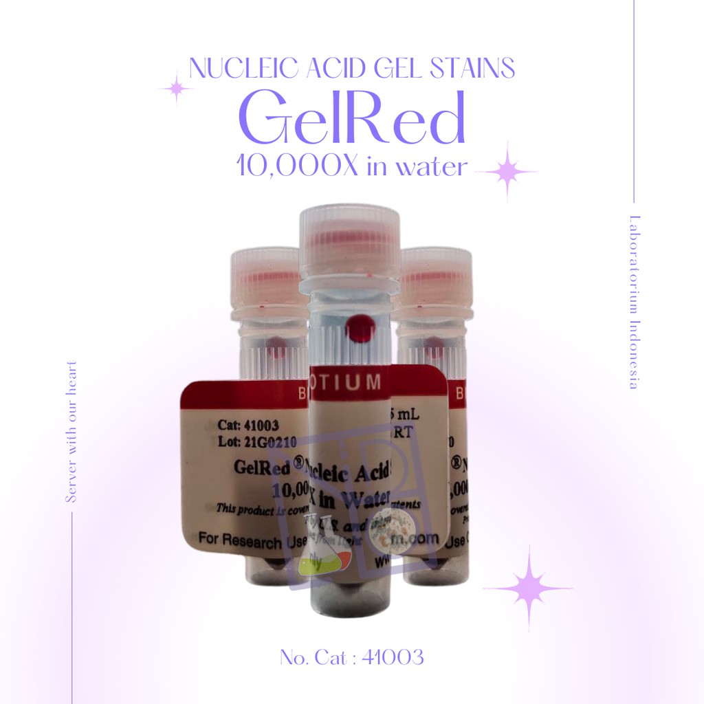 Jual GelRed, 10,000X In Water, NUCLEIC ACID GEL STAINS, Biotium, 500ul ...