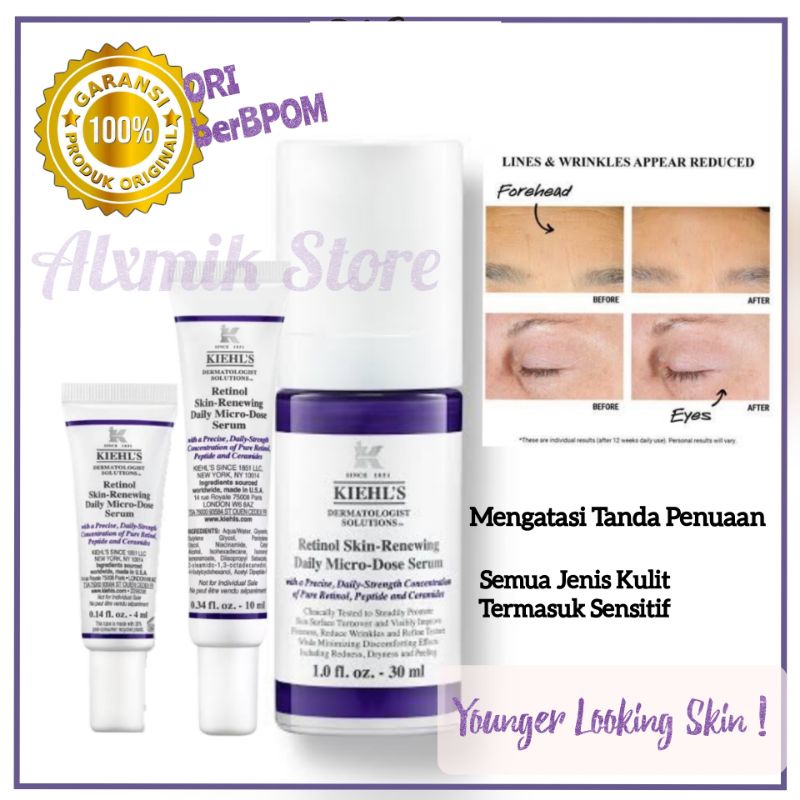 Jual Kiehl's Retinol Skin-Renewing Daily Micro-Dose Serum anti aging ...