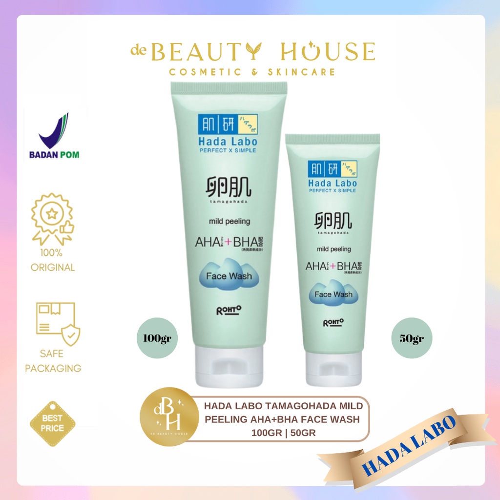 Jual HADA LABO Tamagohada AHA+BHA Mild Peeling Face Wash 50gr | 100gr ...