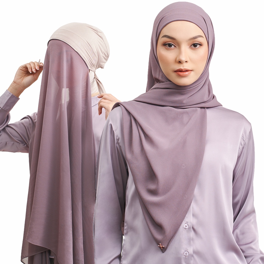 Jual Hameeda In Sada Instant Pashmina Hijab With Inner Ceruty