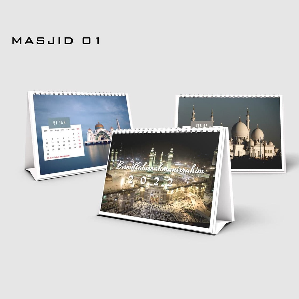 Jual KALENDER MEJA 2022 GAMBAR MASJID / KALENDER DUDUK TERBARU DAN ...