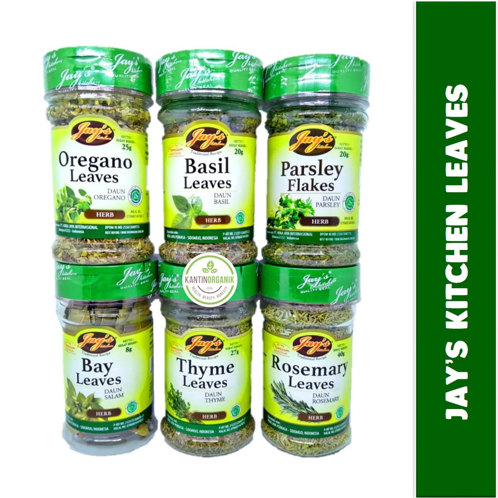 Jual Parsley Flakes Rosemary Leaves Basil Leaves Oregano Bay Leaves Daun Salam Thyme Jay S