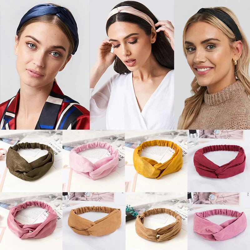 Jual Bandana Simpul Bandana Twist Satin Bandana Ala Korea Polos Shopee Indonesia 