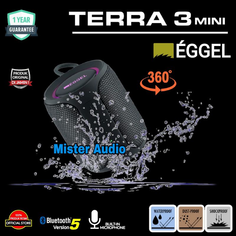 Jual Eggel Terra Mini Waterproof Portable Bluetooth Speaker