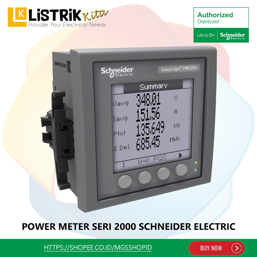 Jual Schneider Power & Energy Meter LCD PM2220 METSEPM2220 Shopee