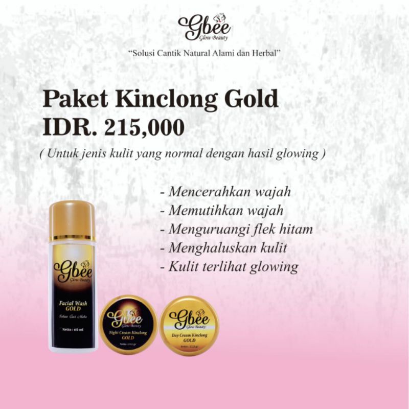 Jual Paket Gold Gbee Glow (Kemasan Lama) | Shopee Indonesia