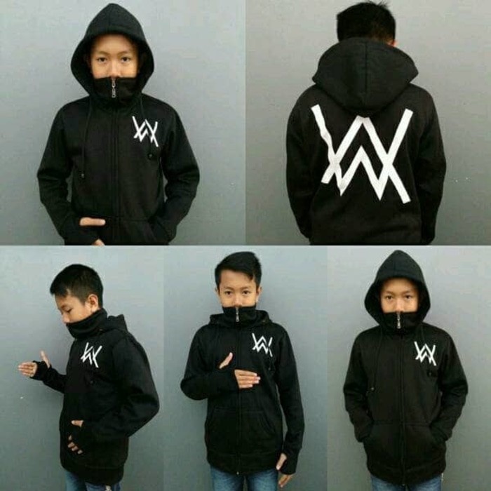 Jual Jaket ninja alan walker anak anak usia 6-12 tahun - Hitam, S