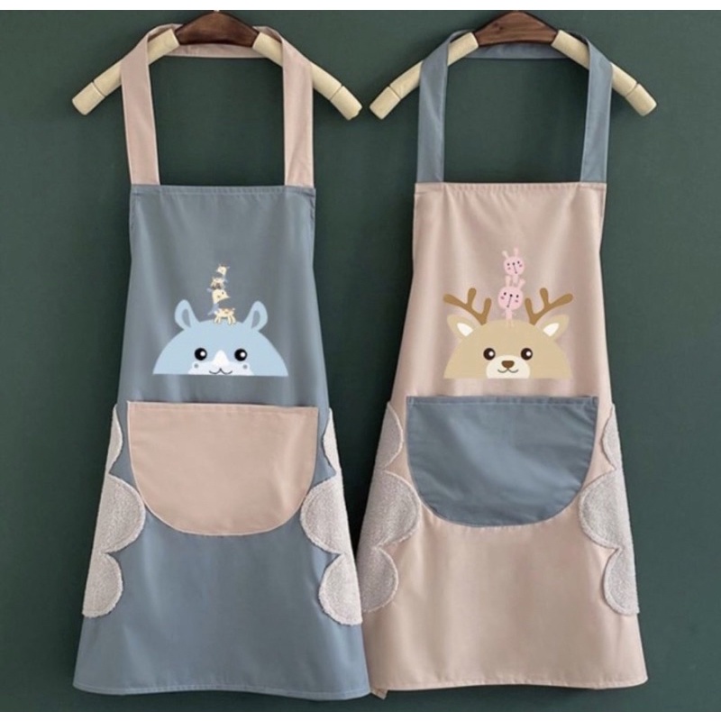 Jual Apron Celemek Masak TAHAN AIR TEBAL MEWAH ANTI MINYAK Celemek