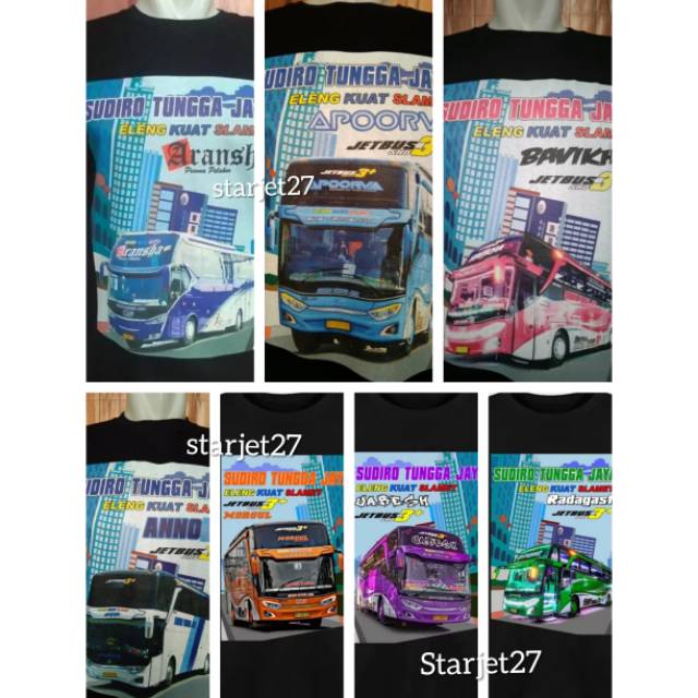 Jual Kaos Bus Sudiro Tungga Jaya Stj Jetbus Bismania Hitam Kaos Bis