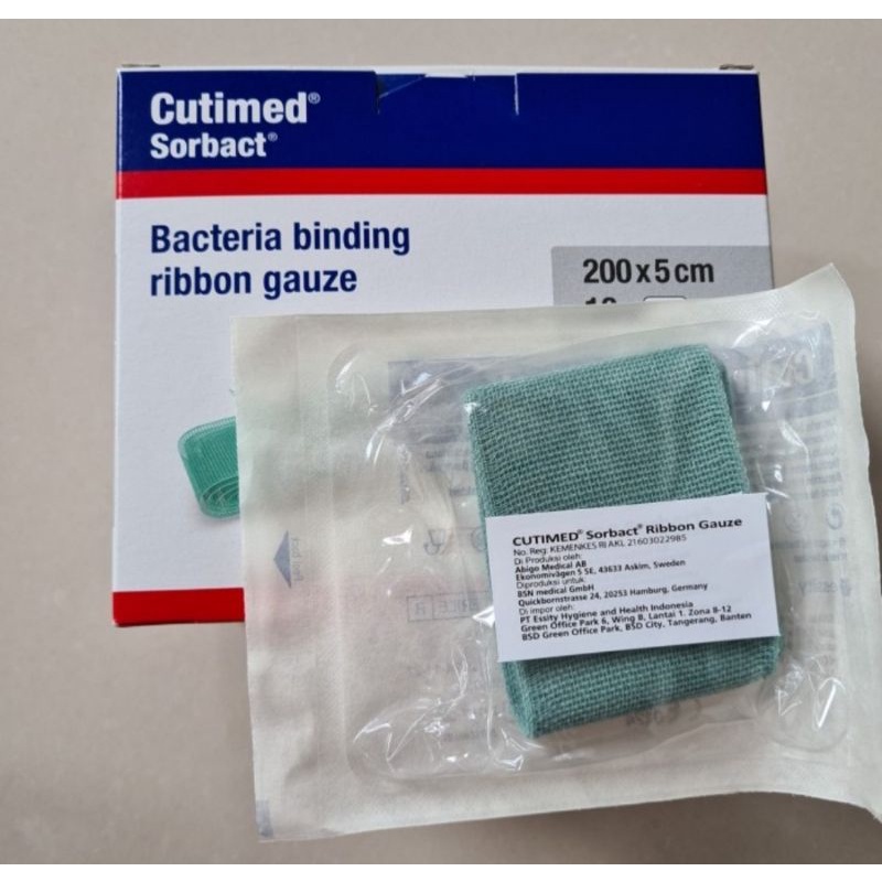 Jual Cutimed Sorbact Ribbon Gauze 5x200cm/ Cutimed Sorbact Ribbon ...