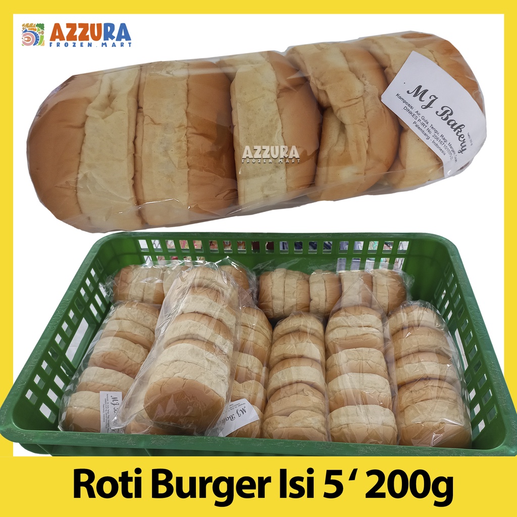 Jual Roti Burger Kampung MJ Bakery Sedang isi 5 200g Shopee Indonesia