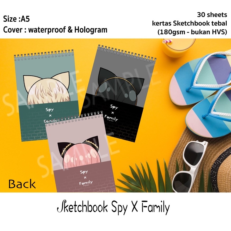 Jual buku notes sketchbook sketch book anime spy x family anya loid yor ...