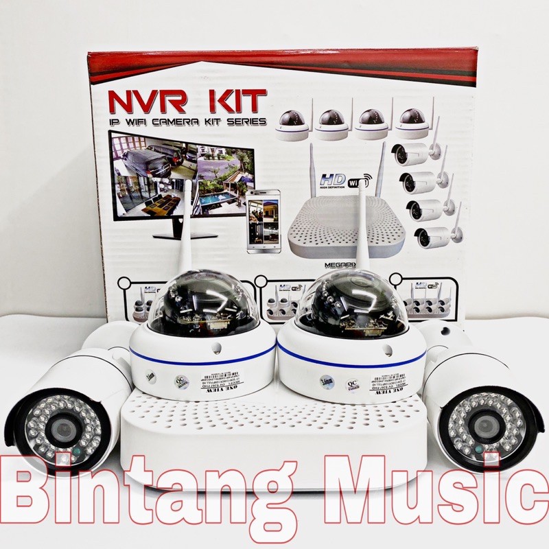 Paket cctv wireless sales 4 channel