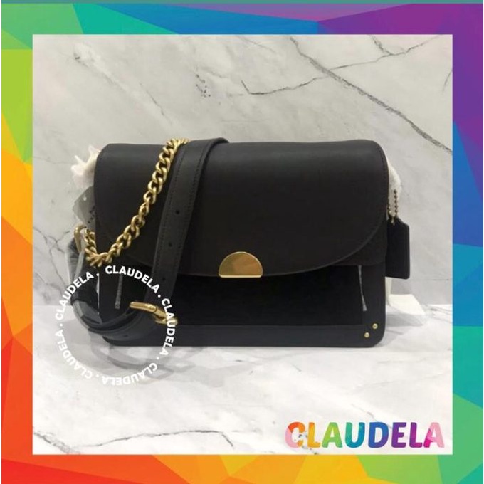 Jual COACH Dreamer Shoulder Bag in Black Leather Mix Suede Shopee