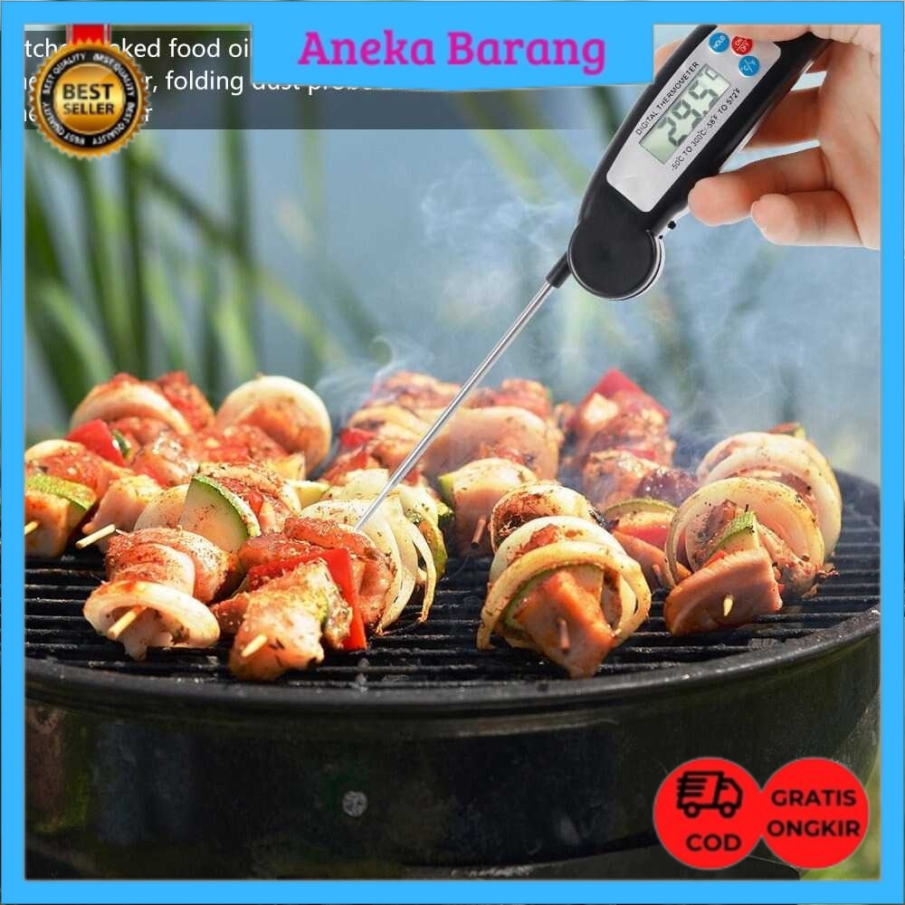 Jual Termometer Probe Digital Baja Tahan Karat Makanan Dapat Dilipat ...