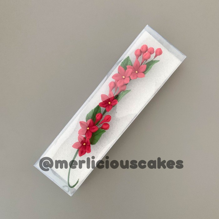 Jual STP 32 Red Merah Bunga Gumpaste Flower Cake Kue Topper | Shopee ...