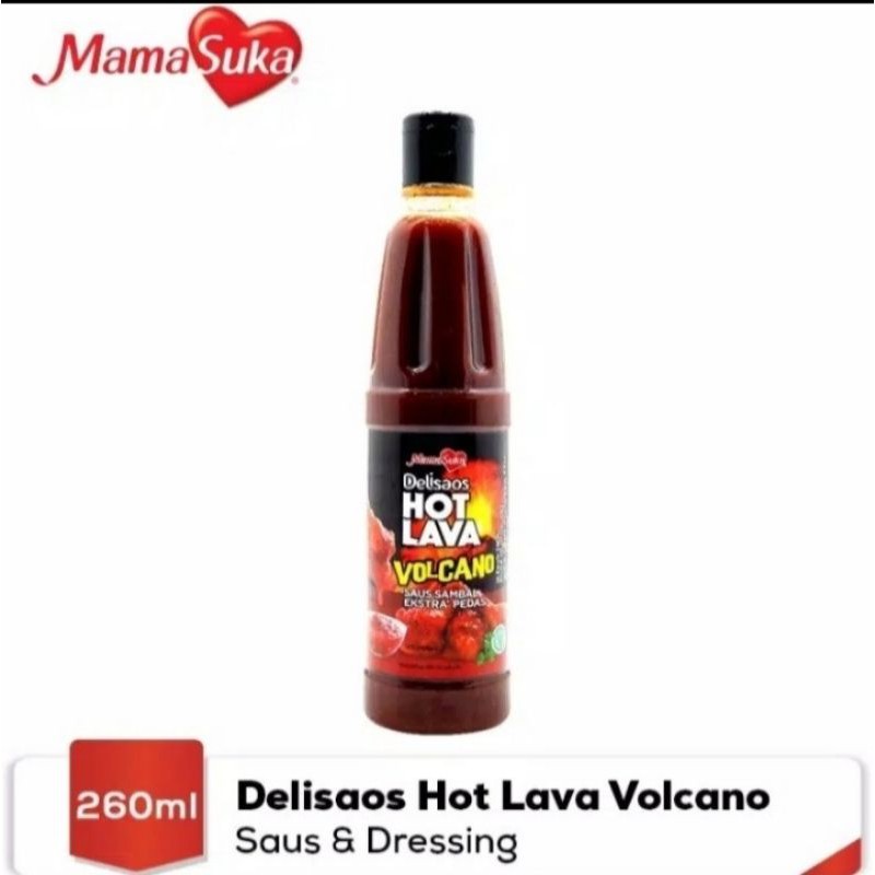 Jual Mamasuka Delisaos Hot Lava Volcano Saus Sambal Ekstra Pedas