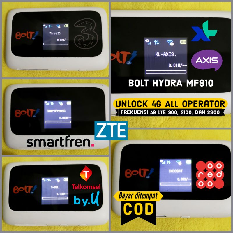Jual ZTE MF910 ex BOLT Hydra Unlock All 4G Operator Indonesia | Shopee ...