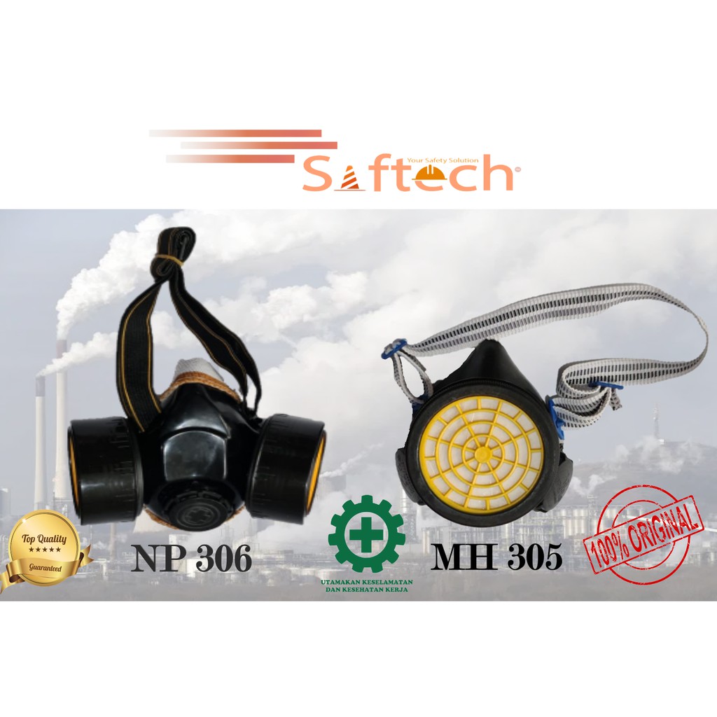 Jual Masker Obat Chemical Anti Asap Debu Single Double Filter Moncong ...