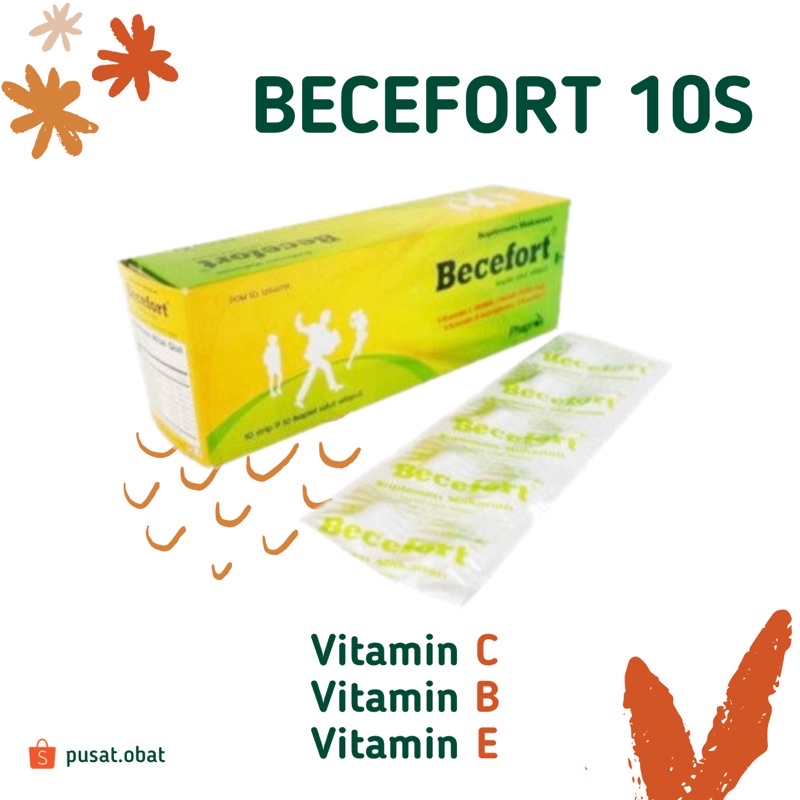 Jual BECEFORT Multivitamin & Mineral 10s (Vitamin B Kompleks + Vit E ...