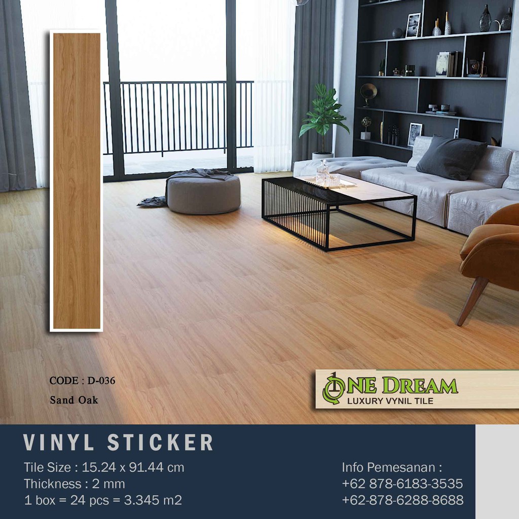 Jual VINYL STICKER ONE DREAM TEBAL 2MM KODE D-036 / LANTAI VINYL MOTIF ...