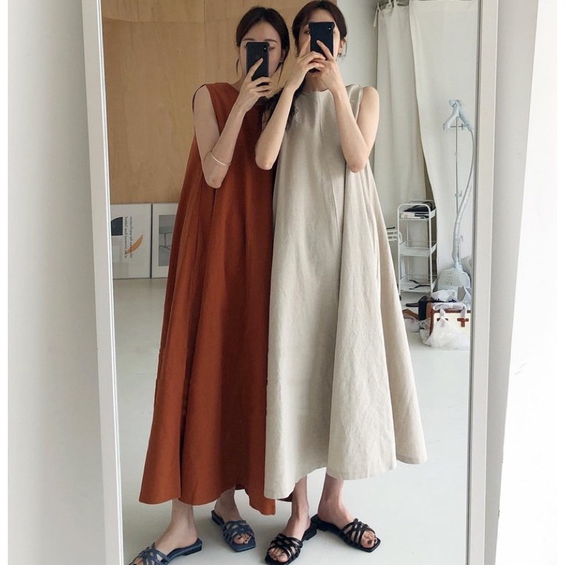 chinese dress ladies Nuruk Linen Dress  SAERO COLLECTIVE   