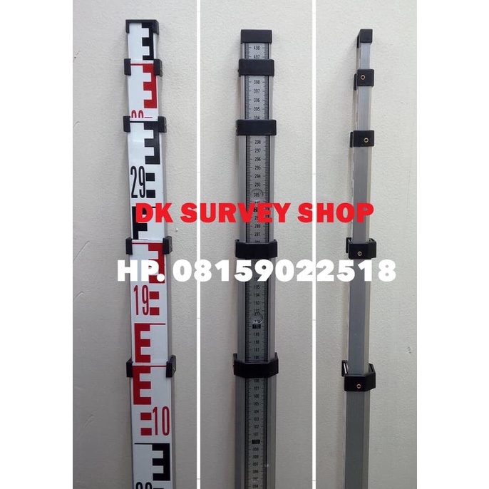 Jual RAMBU MISTAR BAK UKUR 5M/5 METER/ LEVELLING/ALUMINIUM STAFF 5 M ...