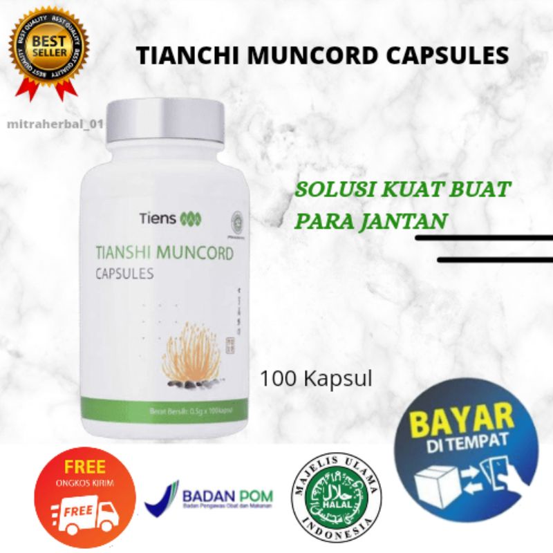 Jual [COD] TIANSHI MUNCORD CAPSULES || 100 KAPSUL || | Shopee Indonesia