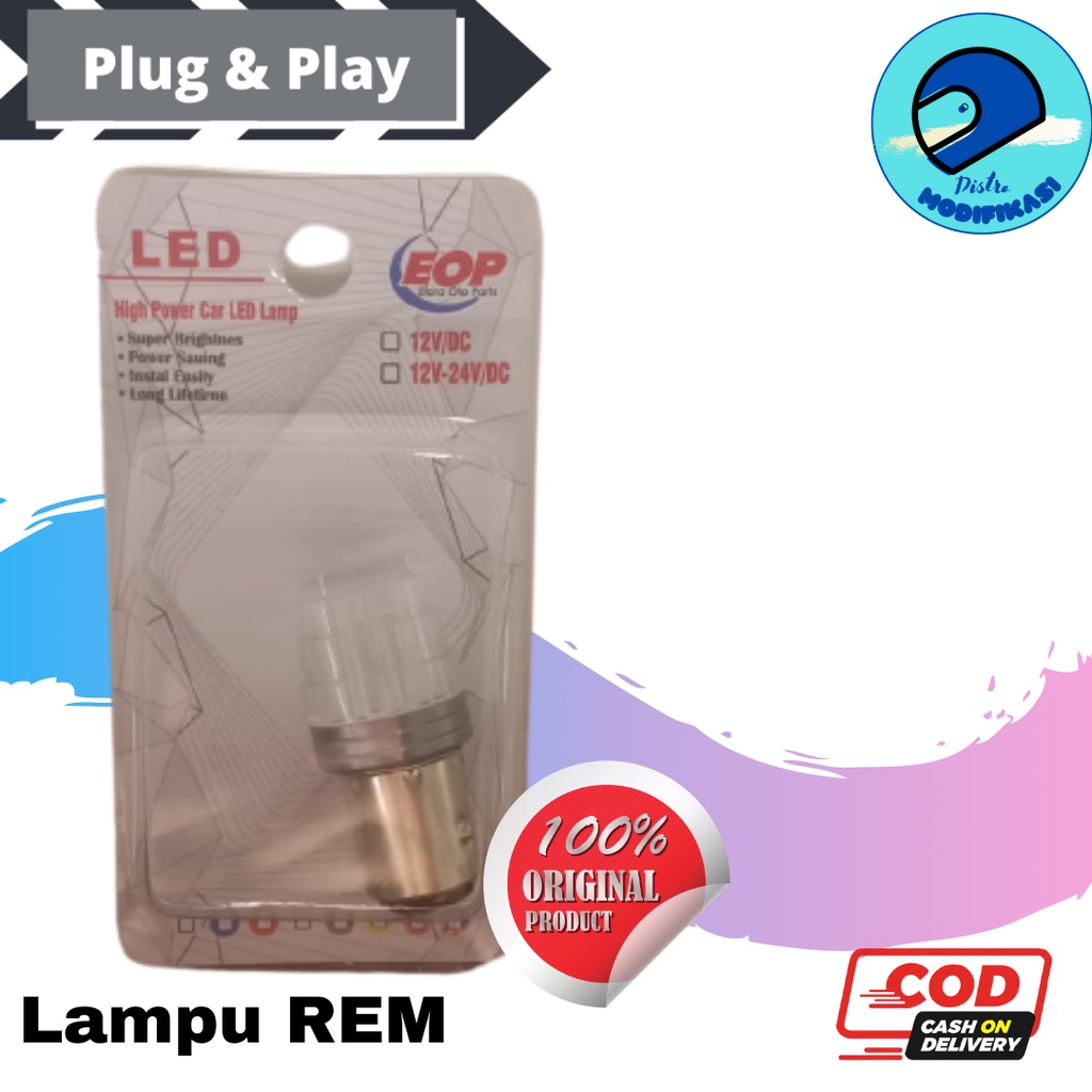 Jual Lampu Rem LED Bayonet Kaki 2 warna warni | Shopee Indonesia
