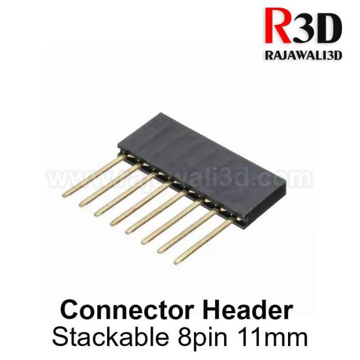 Jual Connector Header Stackable Female 8pin 11mm for Arduino Shield ...