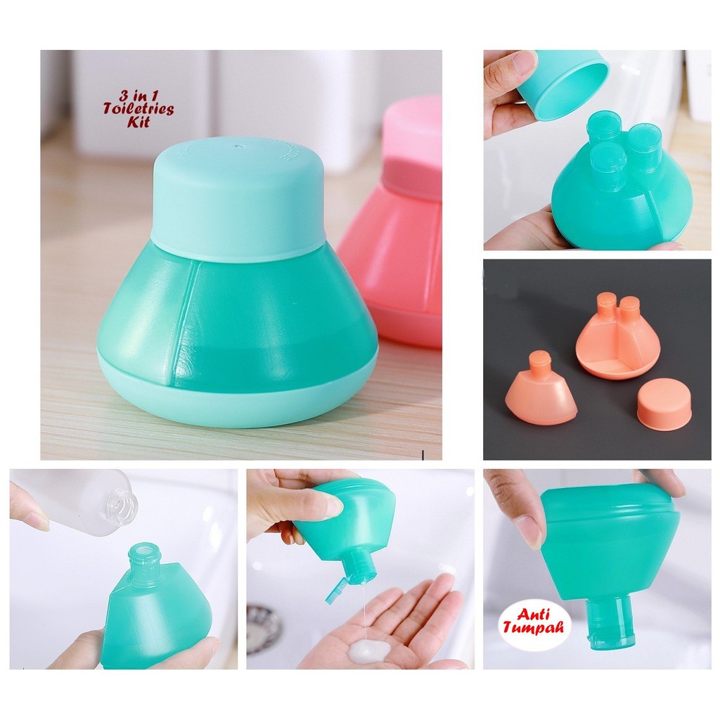Jual Mini Travel Toiletries Kit 3 in 1 (Berpergian gak pake repot