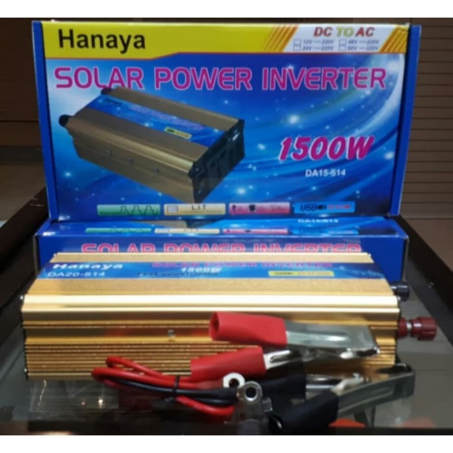 Jual POWER INVERTER DC TO AC HANAYA 12V 1500W ORIGINAL Shopee Indonesia