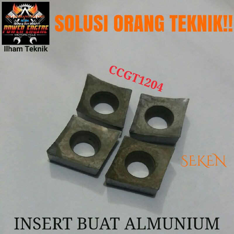 Jual INSERT bubut pahat bubut insert almunium insert CCGT1204 SEKEN ...