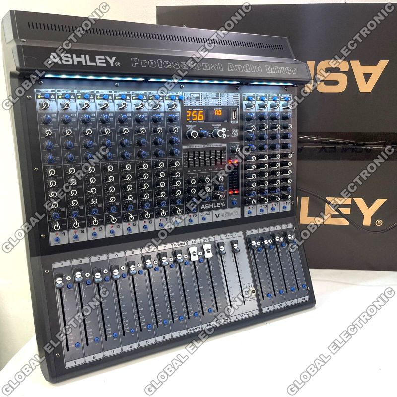 Jual Mixer Ashley V12FX Original 12 Channel Bluetooth - USB Interface ...