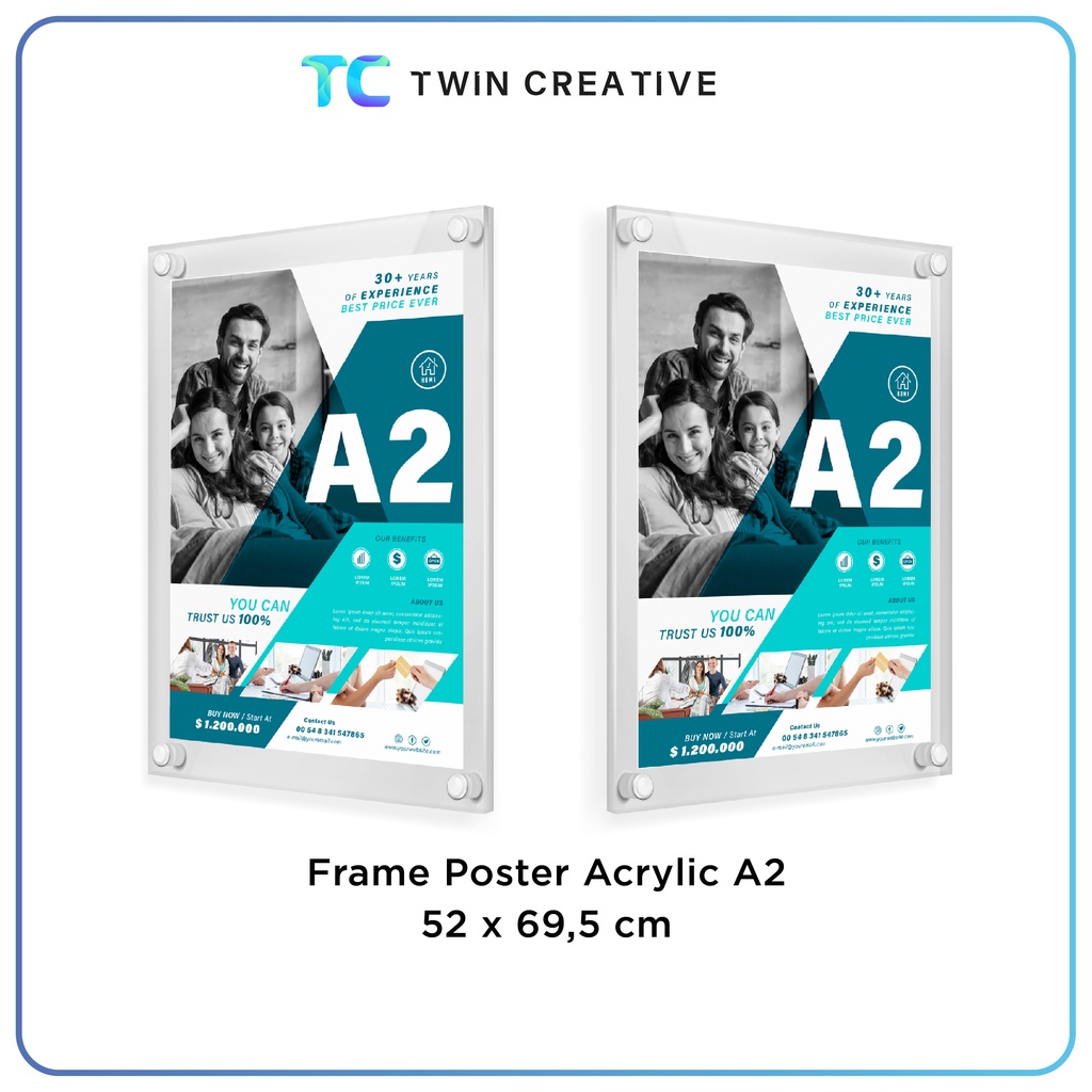 Jual Frame Akrilik Display Poster Acrylic A2 Poster Acrylic A2