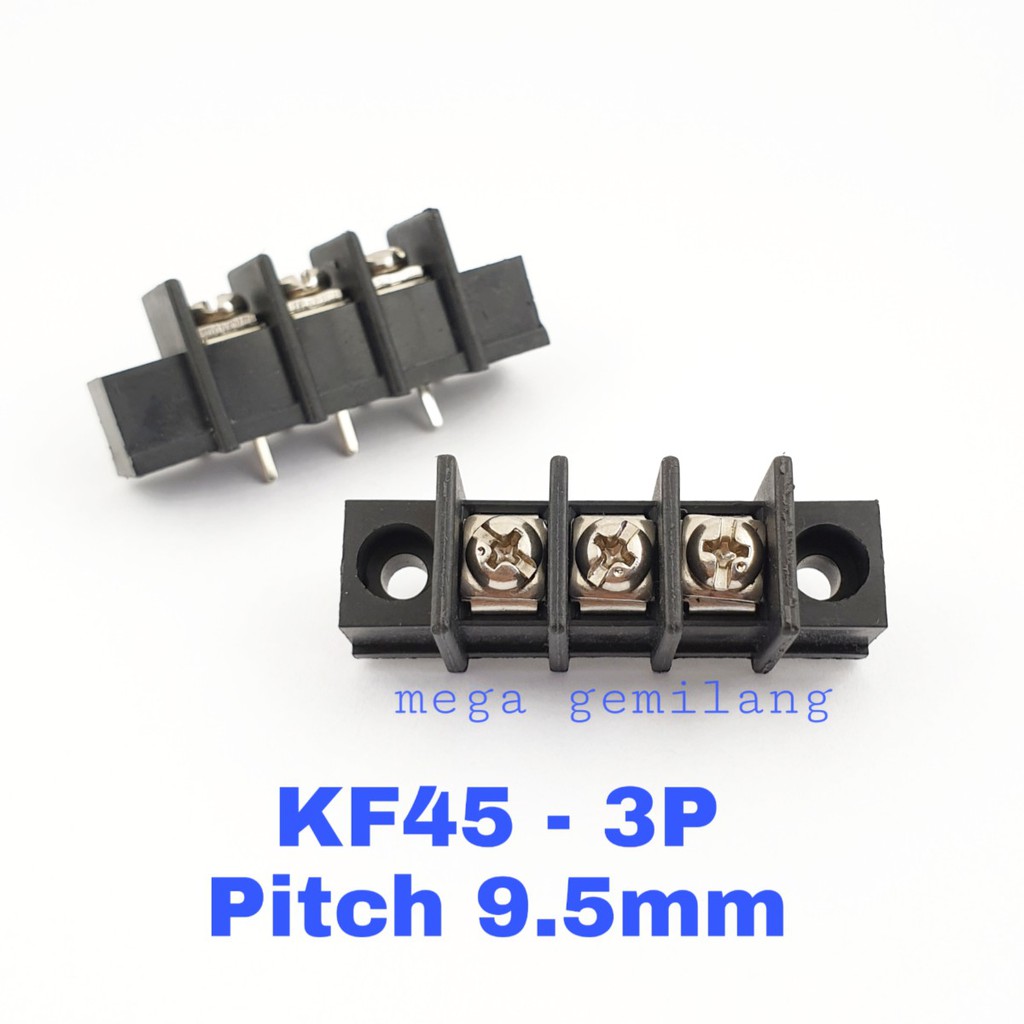 Jual Terminal Blok KF 45 3p | terminal baut 9.5 mm | barrier terminal ...